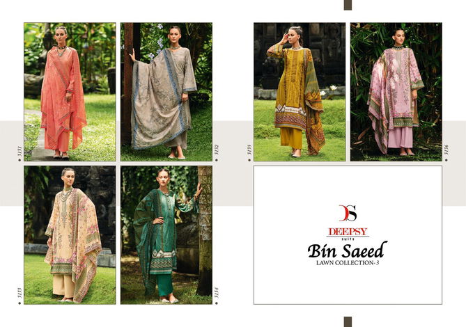 Bin Saeed Lawn Collection 3 By Deepsy Cotton Salwar Suits Catalog